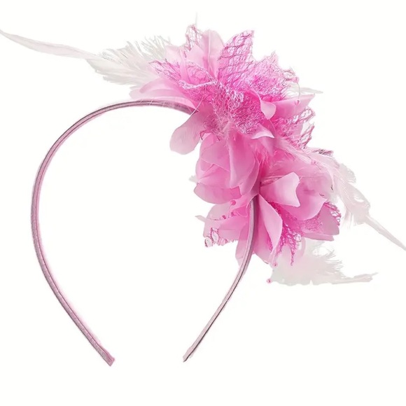 Passion of Essence Accessories - Pink Blossom Fascinator Headband – Soft Rose